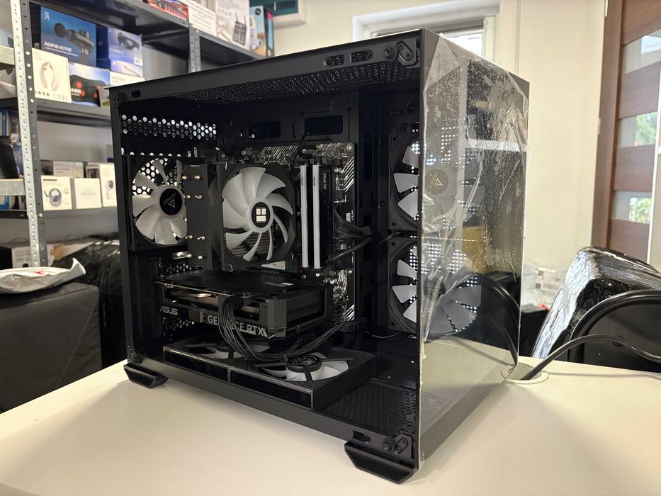 Nowy KOMPUTER Gamingowy PC Ryzen 5 16GB 512GB SSD RTX 4060 8GB LED W11