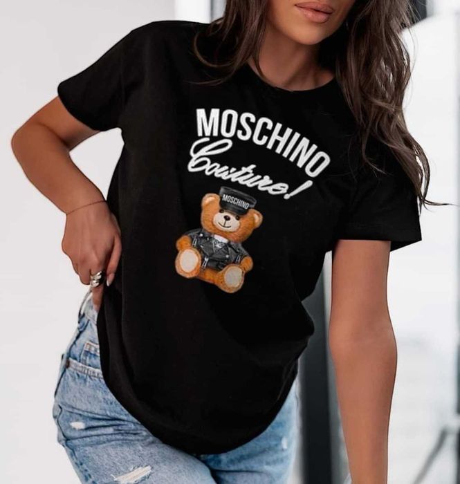 M,XL-Bluzka , t-shirt damska ,czarna miś.