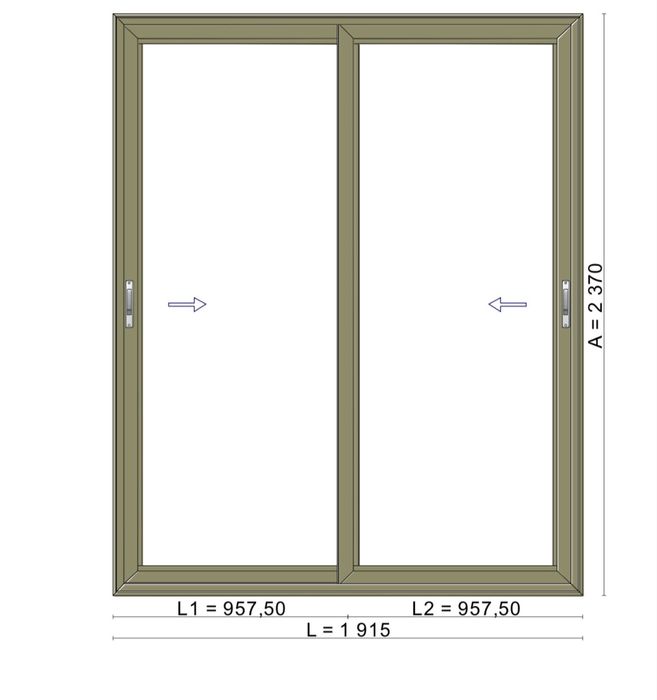 Caixilharia em  aluminio