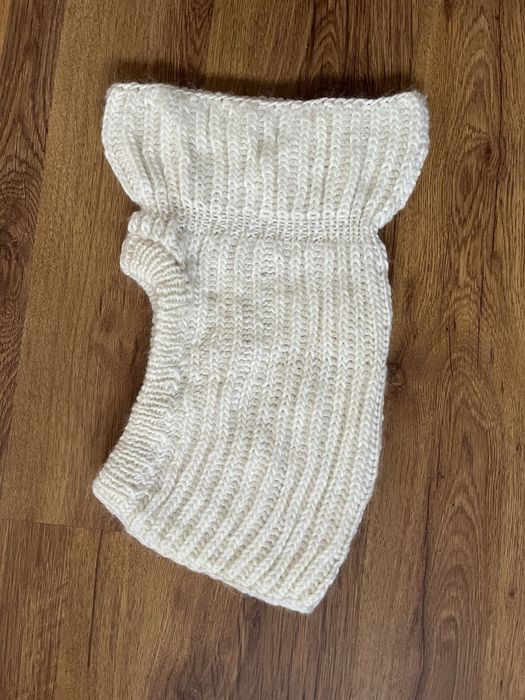 Czapka komin handmade M wełna moher