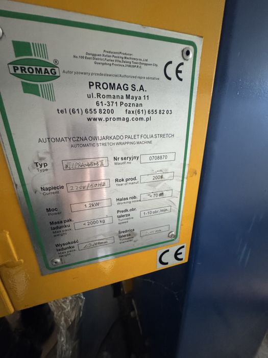 Owijarka palet PROMAG STAN DOBRY