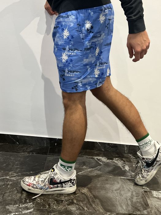 Hawajskie kąpielówki niebieskie nowe spodenki krótkie