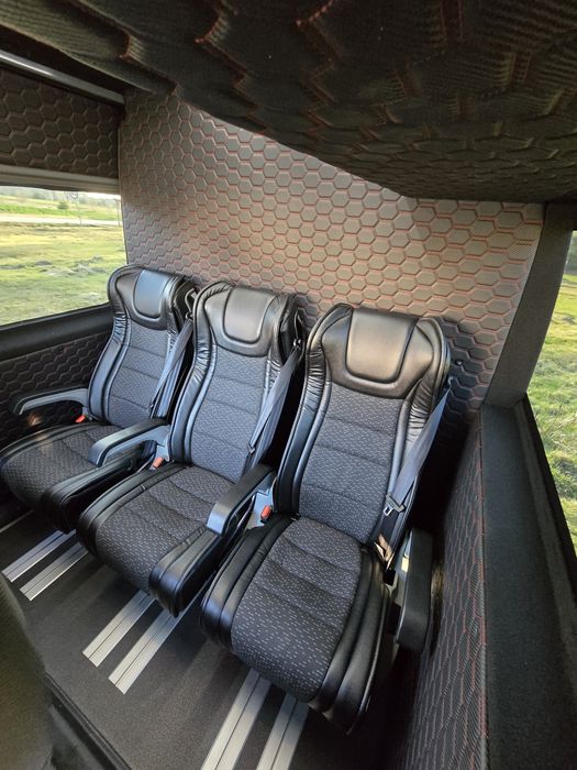 Zabudowa busa Fotele do busa montaż foteli homologacja do busa Master