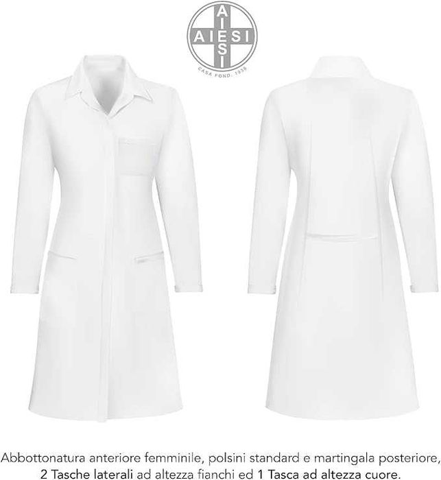 AIESI damski fartuch ochronny do użytku medycznego rozm.42