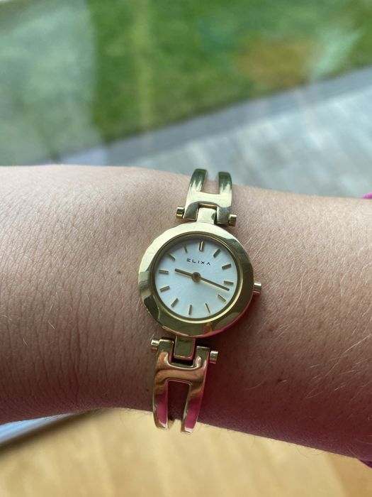 Złoty damski zegarek Elixa