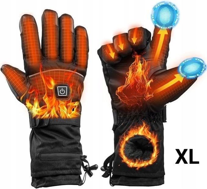 PODGRZEWANE  rękawice zimowe męskie XL akumulatorowe MINTHOUZ 2 x 5000