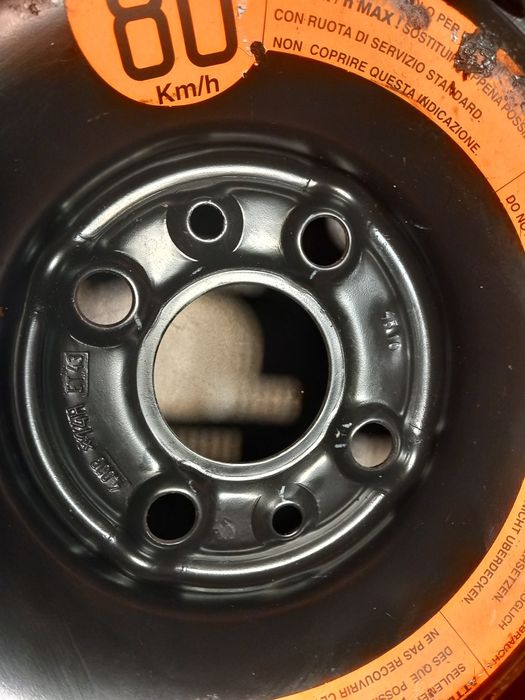 Koło dojazdowe Fiat 500 4x98 stan OK.