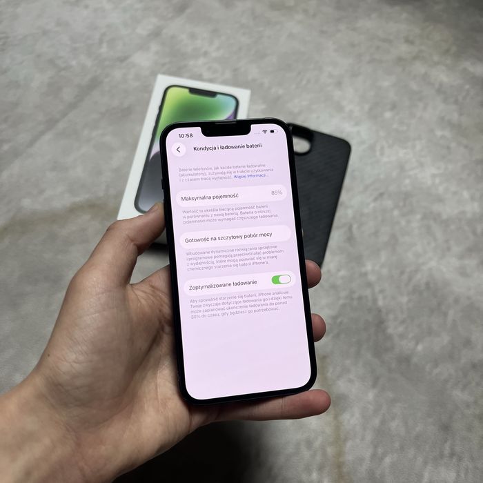 Iphone 14 128GB 85% Kondycji Baterii Stan Bardzo Dobry Etui+Kabel