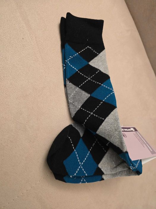 Skarpetki jeździeckie 36-41 podkolanówki romby