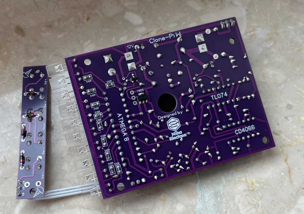 Zmontowana płytka wykrywacza metali Clone-Pi W