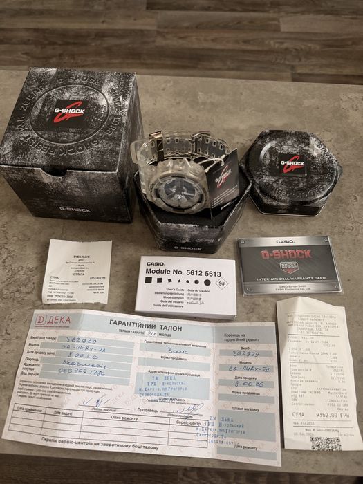 Casio G-Shock GA-114RX-7A Clear Remix 40th Anniversary — оригинал, полный комплект, гарантия