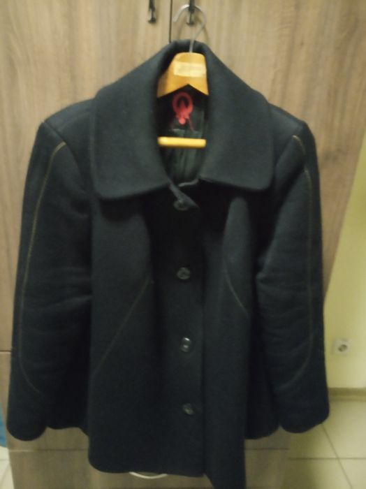 полупальто черное драповое