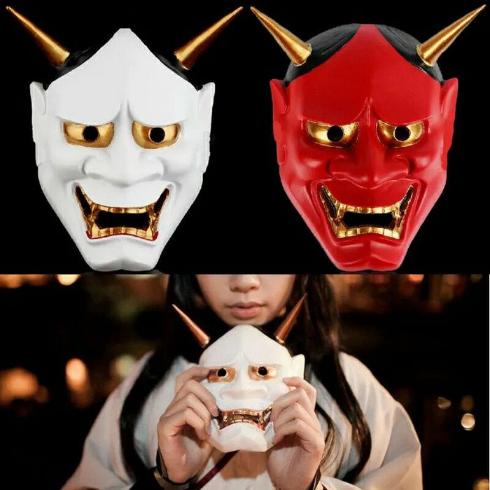 Máscara Japonesa Ninja Samurai Oni Prajna Hannya