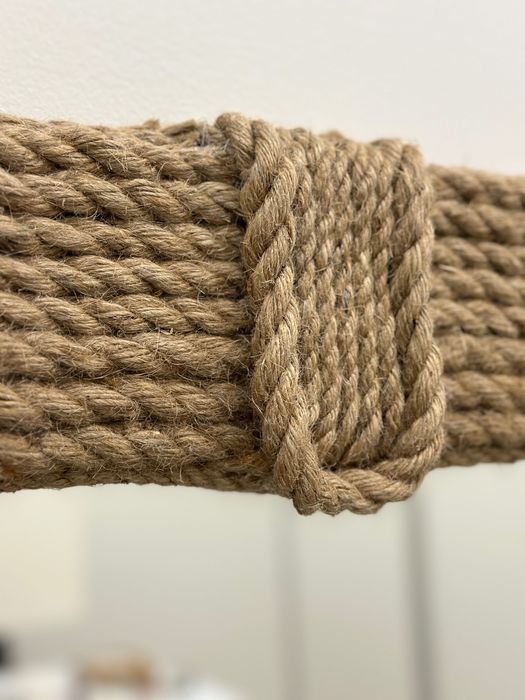 Espelho de Corpo Inteiro com Moldura de Corda