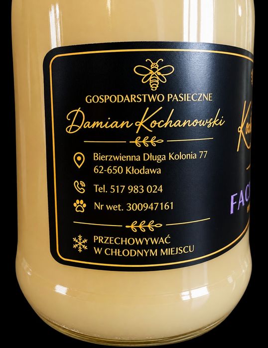 Miód faceliowy 1,2 kg  Zbiór 2026