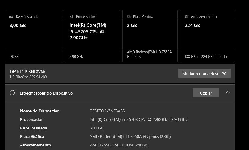 HP EliteOne 800 G1 AiO | i5 | 8GB RAM | SSD 240GB | Gráfica AMD + Teclado
