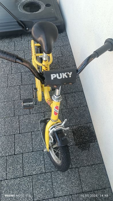Żółty rower puky 12