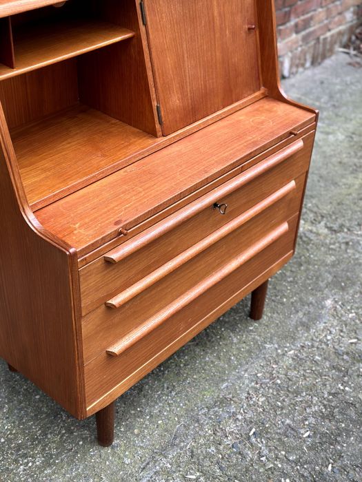 Komoda Sekretarzyk Biurko tekowe , vintage - Dania 1960