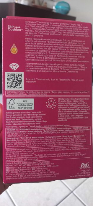 Gilette Venus sugarberry scent(com cheiro)