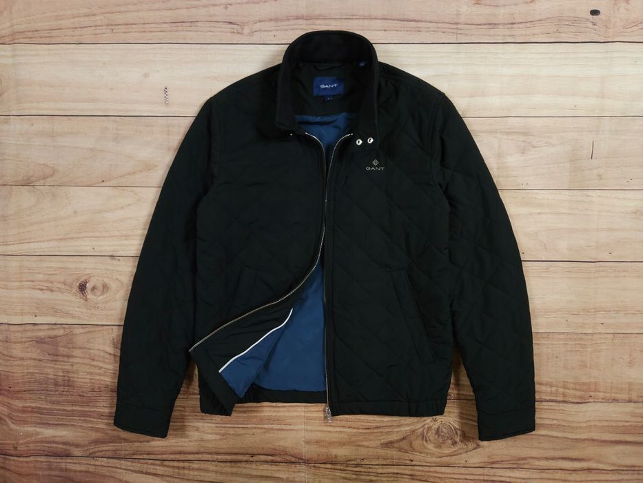 GANT Kurtka Harringtonka Męska Pikowana Logowana r. S