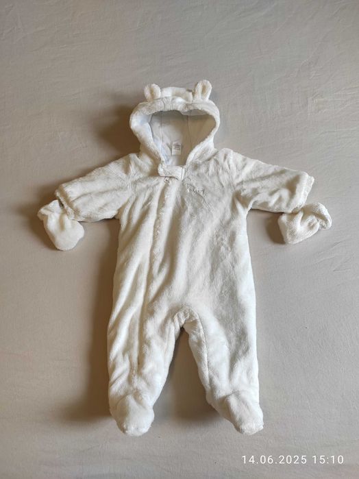 Теплий зимовий комбінезон NEXT 1-3 міс. 62 см. / Ведмедик