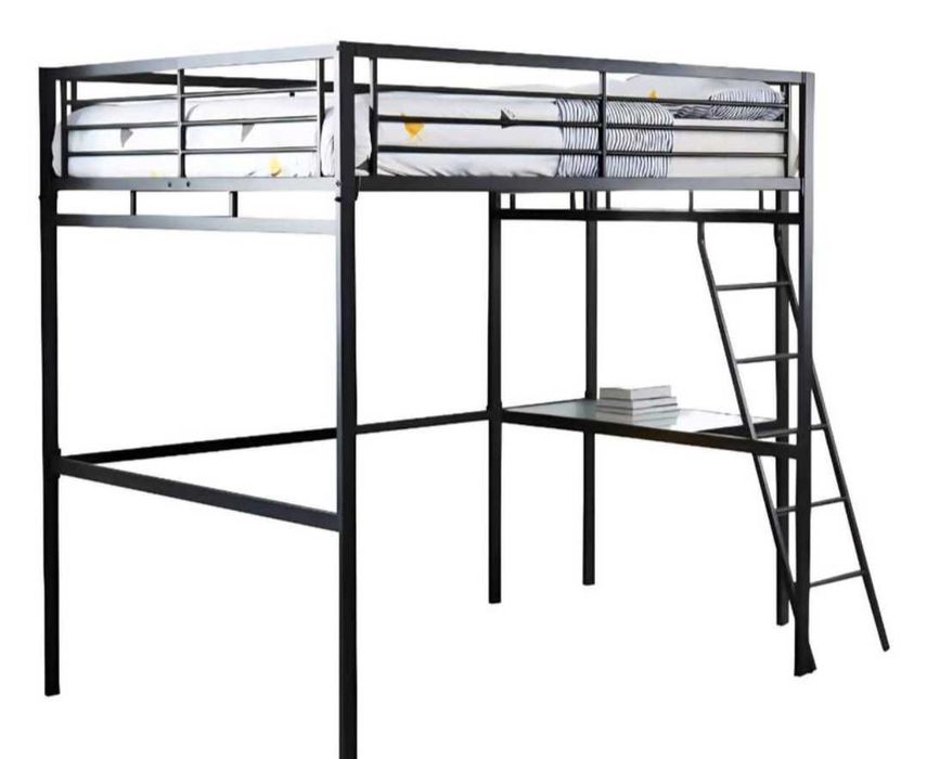 Cama elevada, estrutura de metal