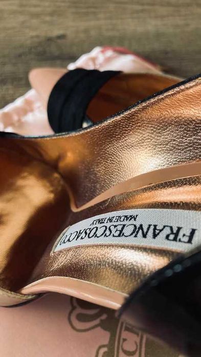 Szpilki FRANCESCO SACCO, skóra lakierowana, made in ITALY, rozm. 38.5