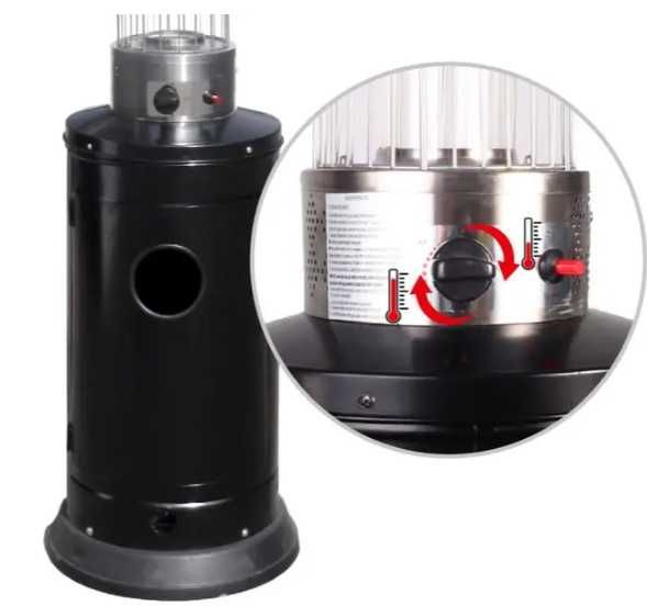 Газовый обогреватель 5-12,5 кВт для террасы, сада, кафе с пламенем