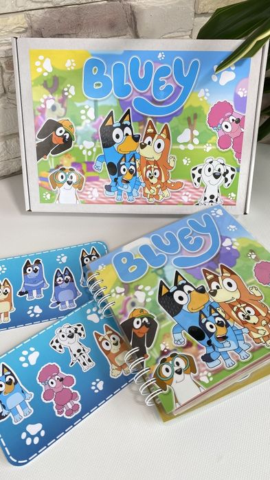 Блуї гра на липучках ліпучках альбом книжка тока бока  блуі блуи bluey