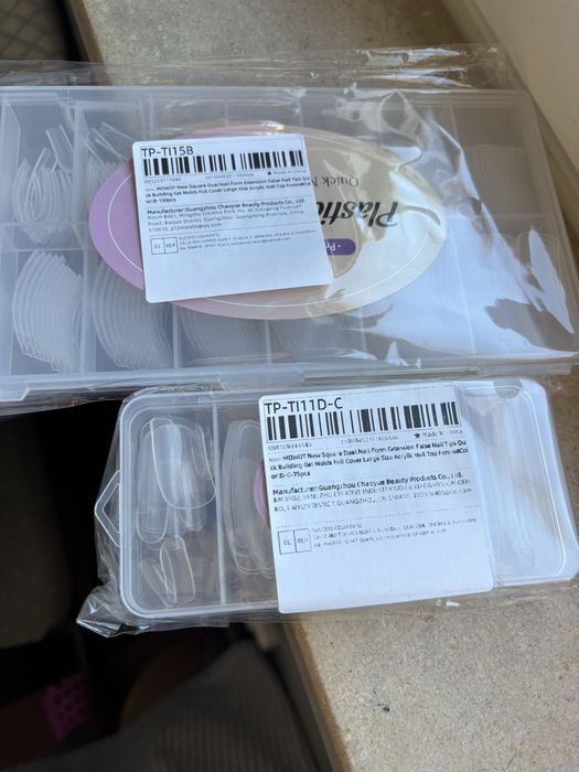 Plastic nail forms professional salon nails