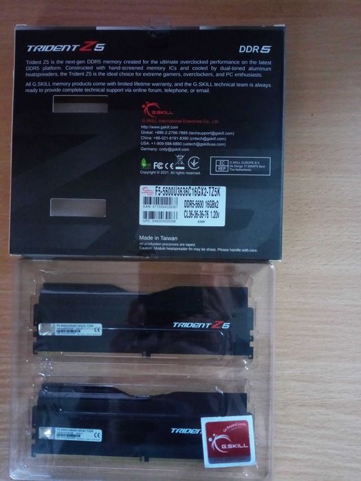 Оператывна пам'ять 32 GB (2x16GB) DDR5 5600 MHz