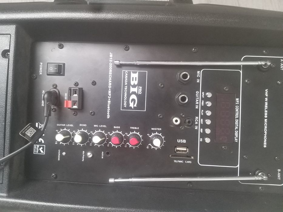 Колонка. Акустична система- BIG JB12-200 Recharge + Bluetooth + MP3 +