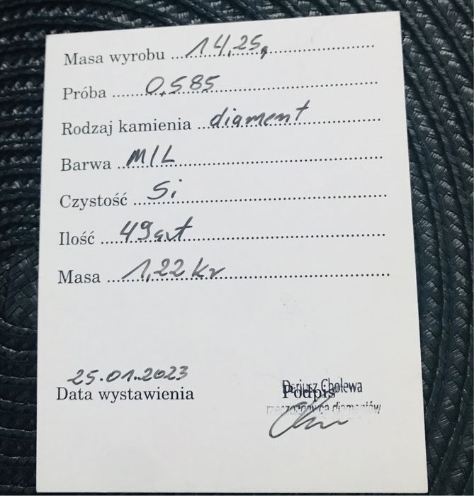 Piekna złota 585 bransoleta z 49 diamentami