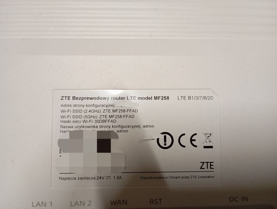 Router LTE model MF258