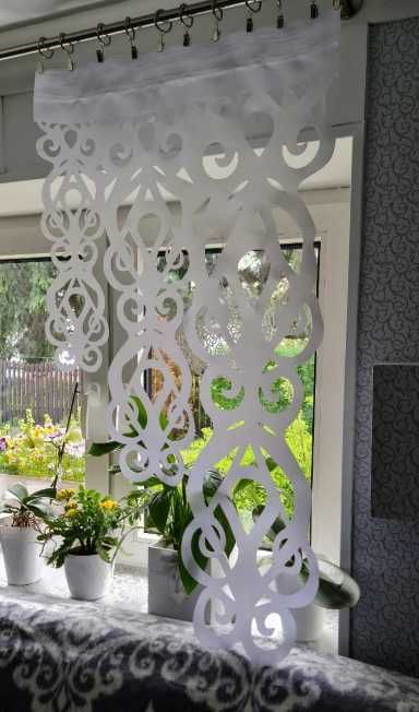 Firana panel ekranowy 60x100 cm żakard dekoracja okienna 2 sztuki