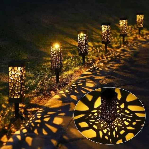Комплект садових ліхтарів 6 шт на сонячній батареї Ажурний