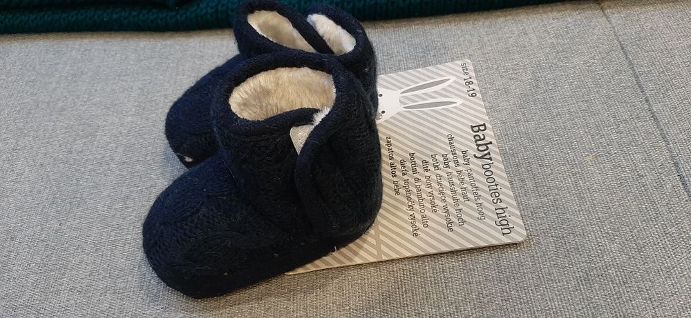 Bamboszki niemowlęce 18-19