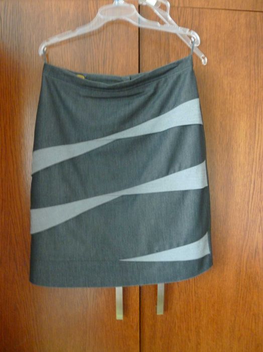 spódnica szaro-stalowa