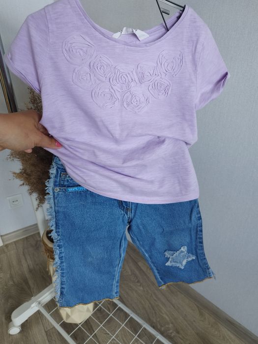 Набір футболка і шорти H&M, шорти Mom's, літній комплект для дівчинки