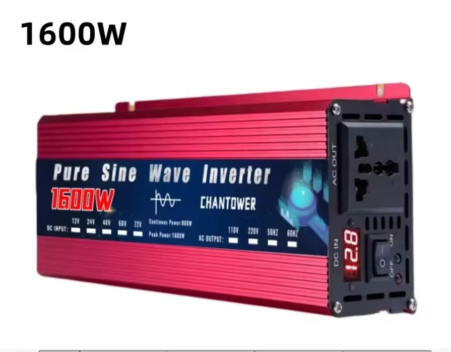 Інвертор 12В / 220В , 1600W. Чистий синус !