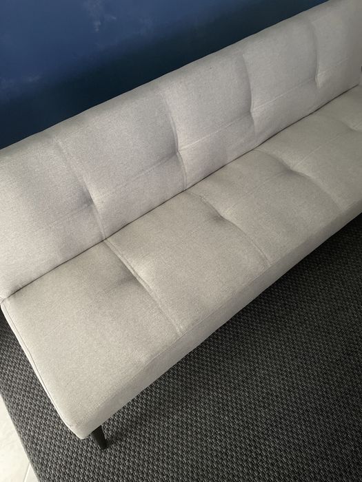 Sofá-cama de 2 lugares em tecido Aruba - Cor do tecido : Cinzento