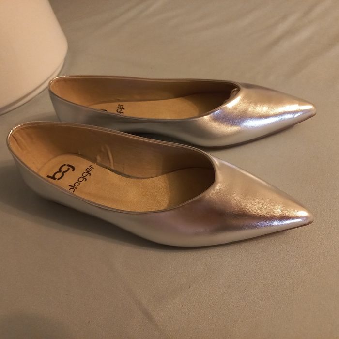 Baleriny srebrne buciki rozm 36 i 37 nowe