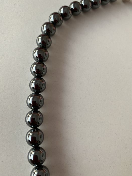 NOWY / Naszyjnik hematyty 55 cm