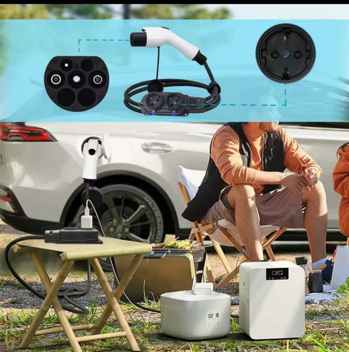 Адаптер V2L: GB/T, Type 2, Type 1 – Розрядка електромобіля 220V (Живлення дому)