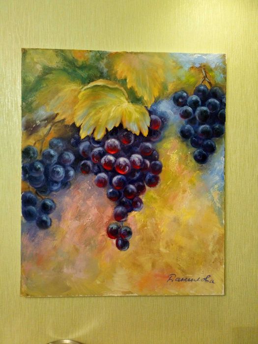 Картина масло виноград