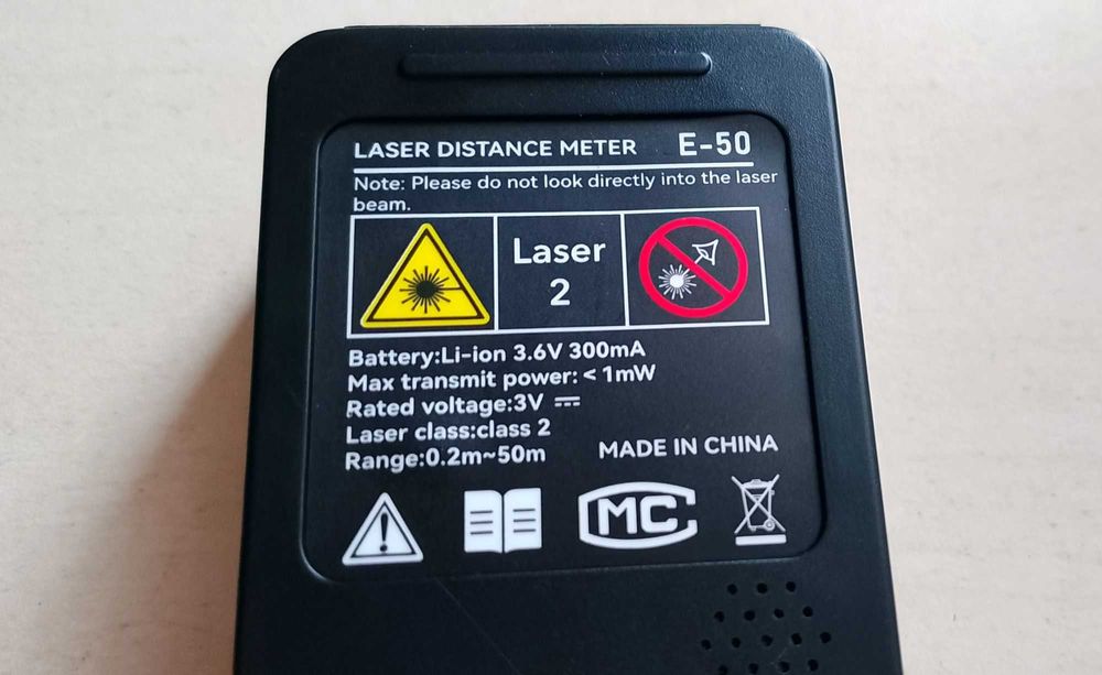 Дальномер лазерный 50м HILDA аккумулятор цифровой рулетка новый