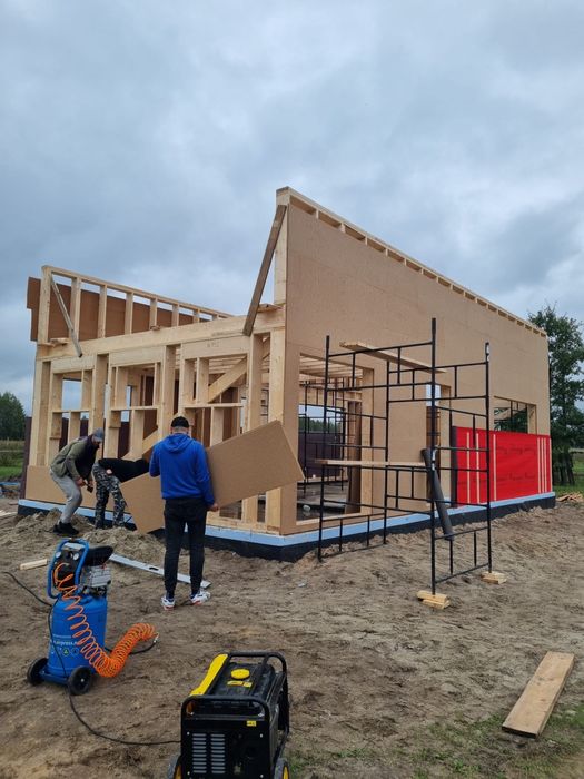 Domek 70+70m2 - konstrukcja szkieletowa z C24