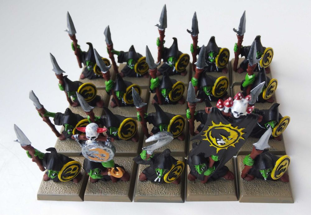 Orcs&Goblins Warhammer FB. Night Goblins Spearmen regiment.