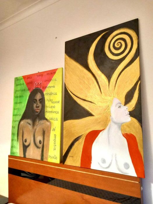 A coroa invisível, acrílico sobre tela 75x95cm by AlexA