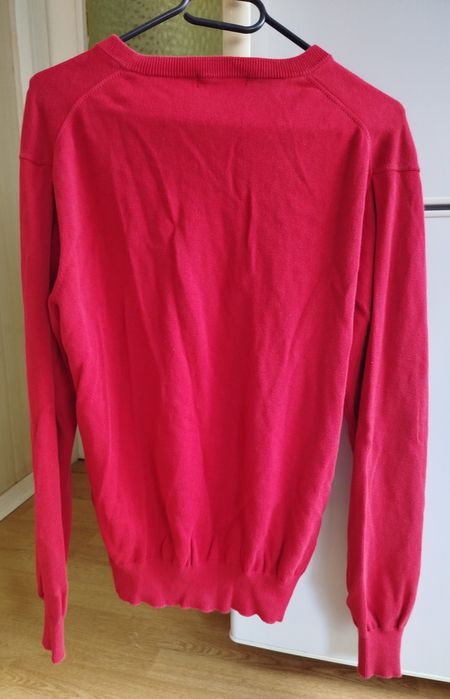 Sweter w serek bawełniany GANT M